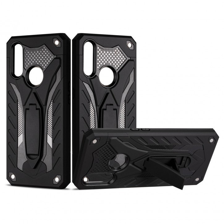 COOVY® Cover für Oppo A8 / A31 Bumper Case, Hülle Doppelschicht aus Plastik + TPU-Silikon, extra stark, Anti-Shock, Standfunktion | 