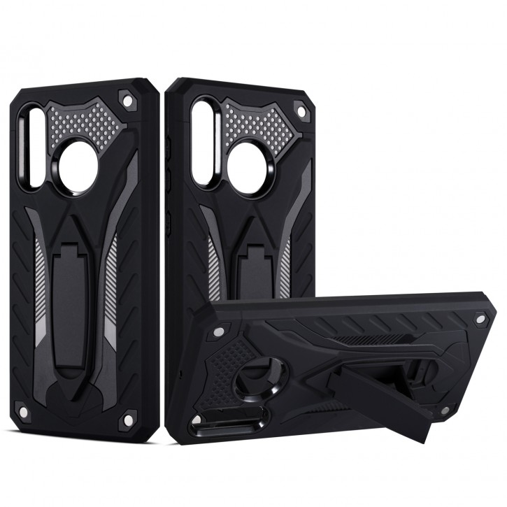 COOVY® Cover für Samsung Galaxy A60 SM-A606F/DS / M40 SM-M405F/DS Bumper Case, Hülle Doppelschicht aus Plastik + TPU-Silikon, extra stark, Anti-Shock, Standfunktion | 