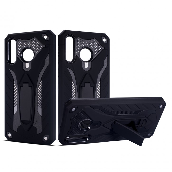 COOVY® Cover für Samsung Galaxy M30 SM-M305F/DS / SM-M305FN/DS  Bumper Case, Hülle Doppelschicht aus Plastik + TPU-Silikon, extra stark, Anti-Shock, Standfunktion | 