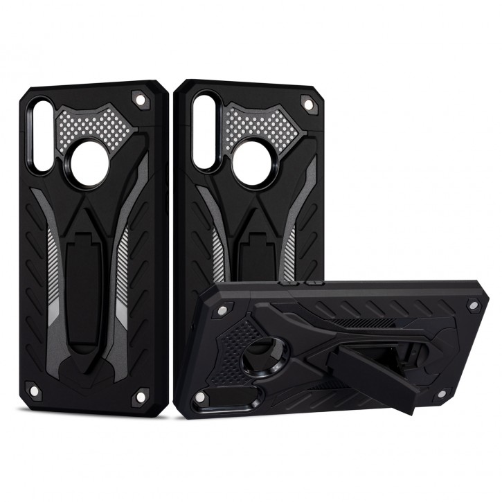 COOVY® Cover für Samsung Galaxy A20s SM-A207F/DS  Bumper Case, Hülle Doppelschicht aus Plastik + TPU-Silikon, extra stark, Anti-Shock, Standfunktion | 