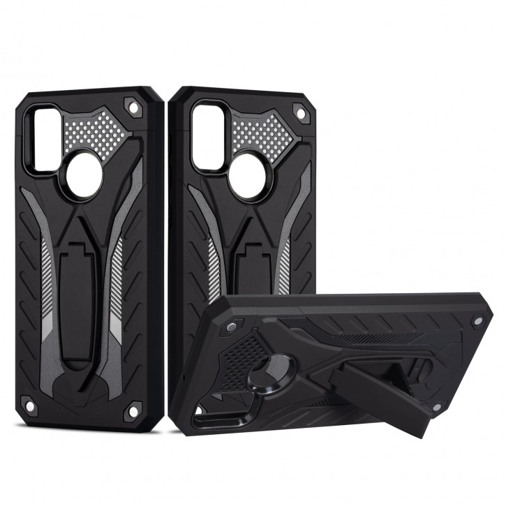 COOVY® Cover für Samsung Galaxy M30s / M21 SM-M307FN/DS Bumper Case, Hülle Doppelschicht aus Plastik + TPU-Silikon, extra stark, Anti-Shock, Standfunktion | 