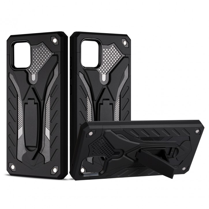 COOVY® Cover für Samsung Galaxy Note 10 Lite SM-N770F/DS Bumper Case, Hülle Doppelschicht aus Plastik + TPU-Silikon, extra stark, Anti-Shock, Standfunktion | 