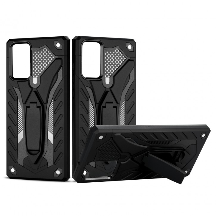COOVY® Cover für Samsung Galaxy Note 20 SM-N980F/DS Bumper Case, Hülle Doppelschicht aus Plastik + TPU-Silikon, extra stark, Anti-Shock, Standfunktion | 