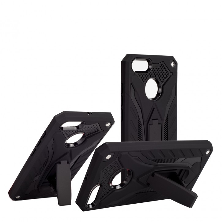 COOVY® Cover für Xiaomi Mi A1 Bumper Case, Hülle Doppelschicht aus Plastik + TPU-Silikon, extra stark, Anti-Shock, Standfunktion | 