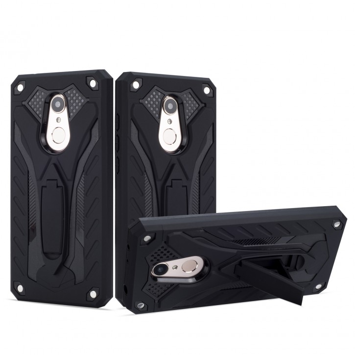 COOVY® Cover für Xiaomi Redmi 5 Bumper Case, Hülle Doppelschicht aus Plastik + TPU-Silikon, extra stark, Anti-Shock, Standfunktion | 