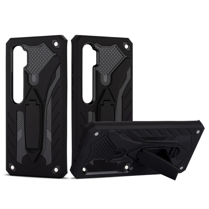 COOVY® Cover für Xiaomi Mi Note 10 / Note 10 Pro / Note 10 Lite Bumper Case, Hülle Doppelschicht aus Plastik + TPU-Silikon, extra stark, Anti-Shock, Standfunktion | 