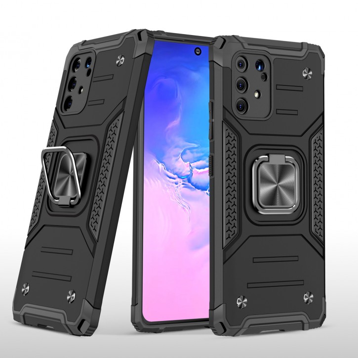 COOVY® Cover für Samsung Galaxy S10 Lite / SM-G770F/DS / A91 SM-A915F/DS Hülle Case PC + TPU-Silikon, extra stark, Anti-Shock, Stand Funktion + Haltering + Magnethalter kompatibel | 