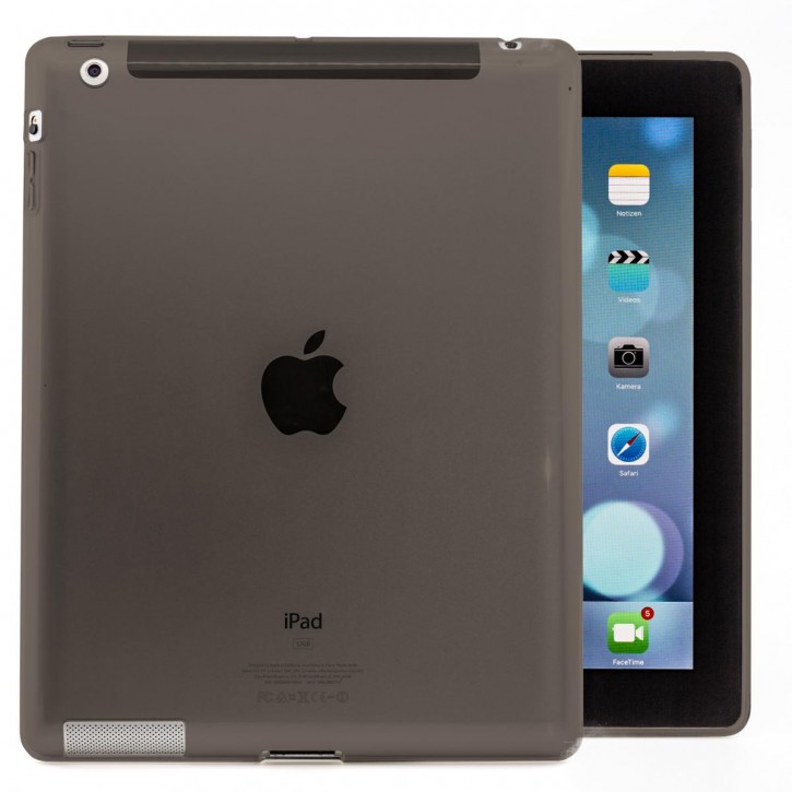 COOVY® Cover für Apple iPad 2 / 3 / 4 leichte, dünne Silikon Tablet Hülle Case Bumper in farbig transparentem Style als Backcover | 