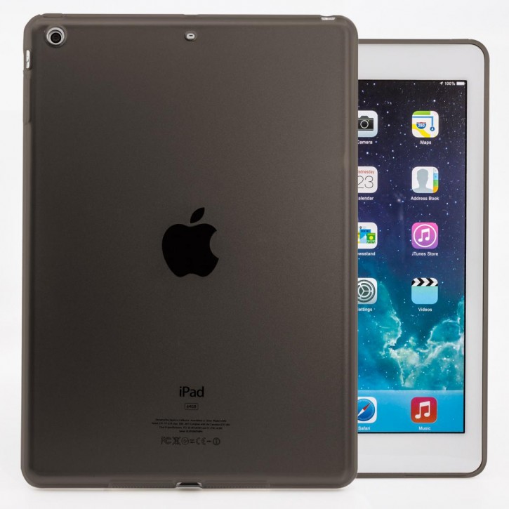 COOVY® Cover für Apple iPad Air I  (1. Gen. Model 2013) leichte, dünne Silikon Tablet Hülle Case Bumper in farbig transparentem Style als Backcover | 