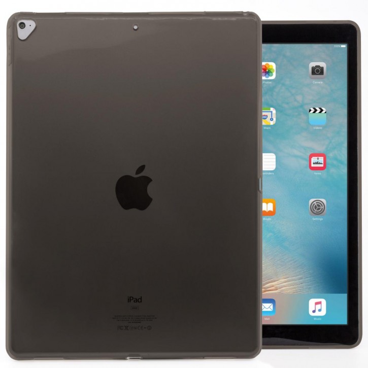 COOVY® Cover für Apple iPad pro 12.9 (Model 2015 / 2017) leichte, dünne Silikon Tablet Hülle Case Bumper in farbig transparentem Style als Backcover | 