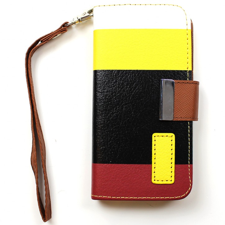 COOVY® DESIGN WALLET TASCHE CASE HÜLLE COVER SCHUTZ EC FACH FÜR APPLE IPHONE 5/5s  