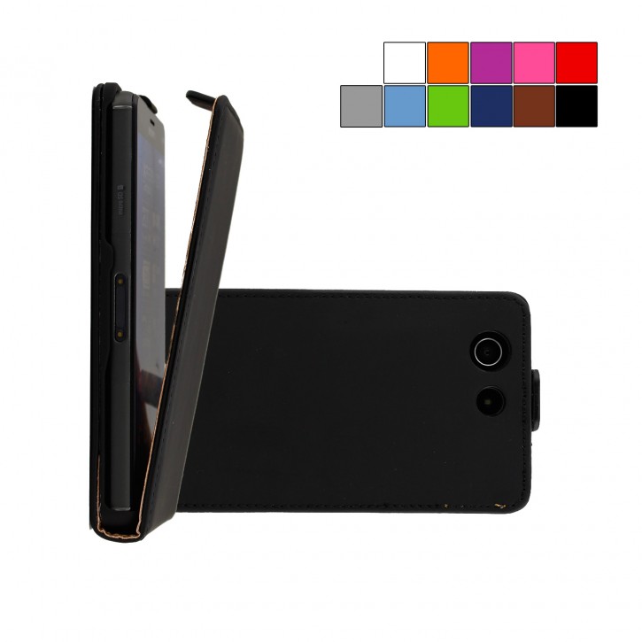 COOVY® Cover für Sony Xperia Z3 Compact D5803 D5833 Slim Flip Case Hülle Tasche Etui inklusive gratis Displayschutzfolie | 