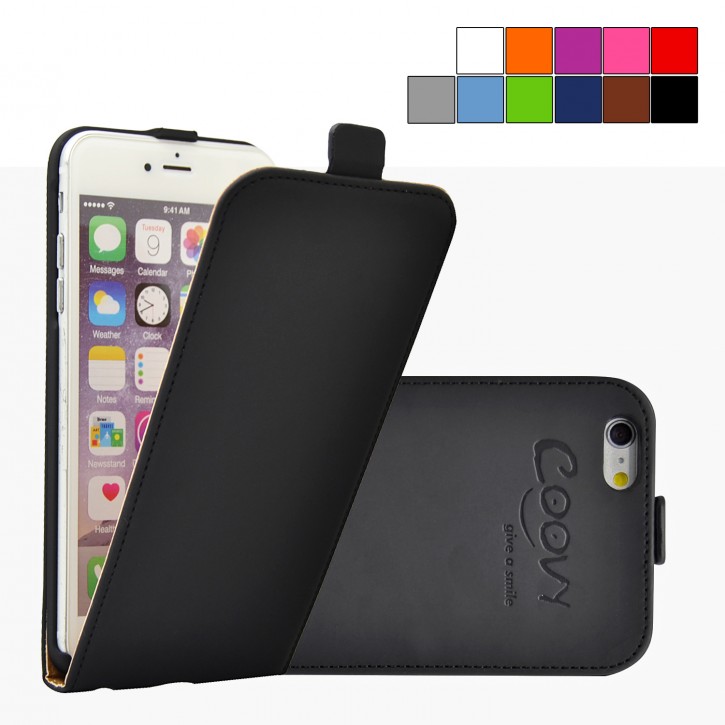 COOVY® Cover für Apple iPhone 6 + plus Slim Flip Case Hülle Tasche Etui inklusive gratis Displayschutzfolie | 