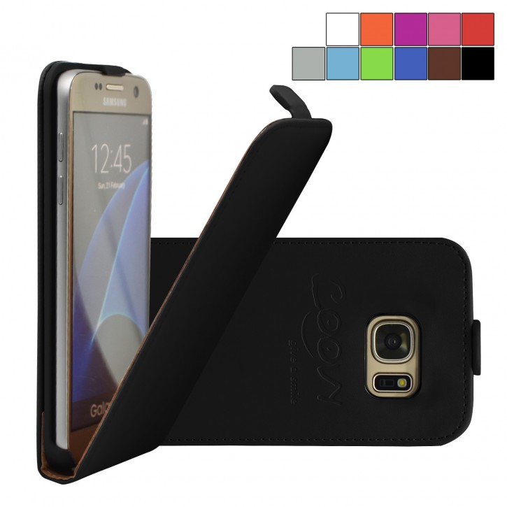 COOVY® Cover für Samsung Galaxy S7 SM-G930F SM-G930 Slim Flip Case Hülle Tasche Etui inklusive gratis Displayschutzfolie | 