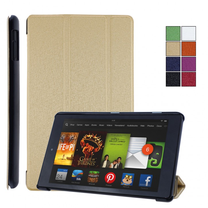 COOVY® Ultra Slim Cover für Amazon Kindle Fire HD 8 (7. / 8. Generation, Model 2017/2018) Smart Schutzhülle Case Hülle mit Standfunktion und Auto Sleep/Wake up | 